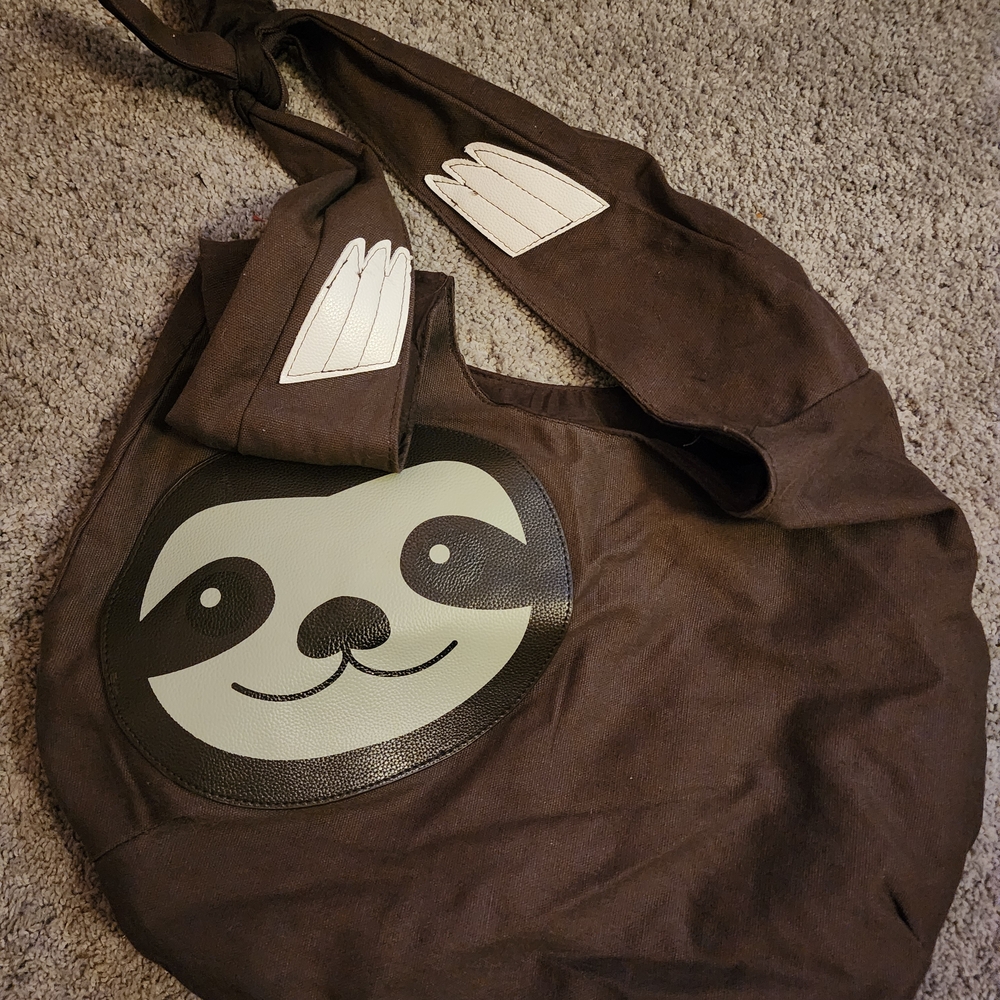Brown Sloth Hobo Bag